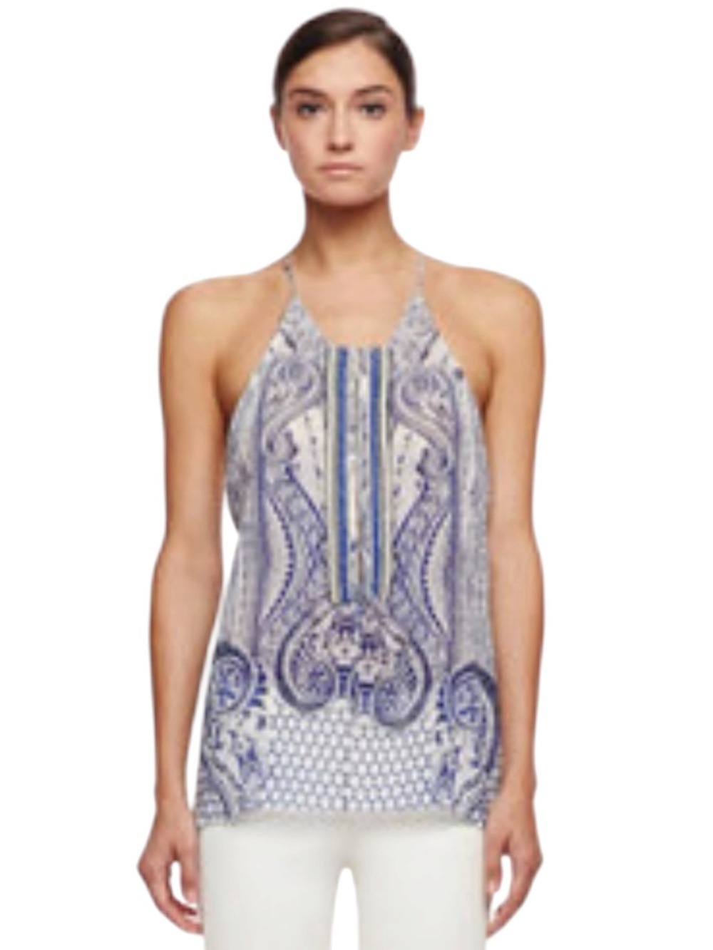 Roberto Cavalli Vintage Silk with beaded detailing Top Size Italian 42 / US 6